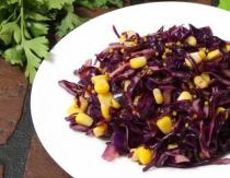 Салат из краснокочанной капусты: рецепты с фото